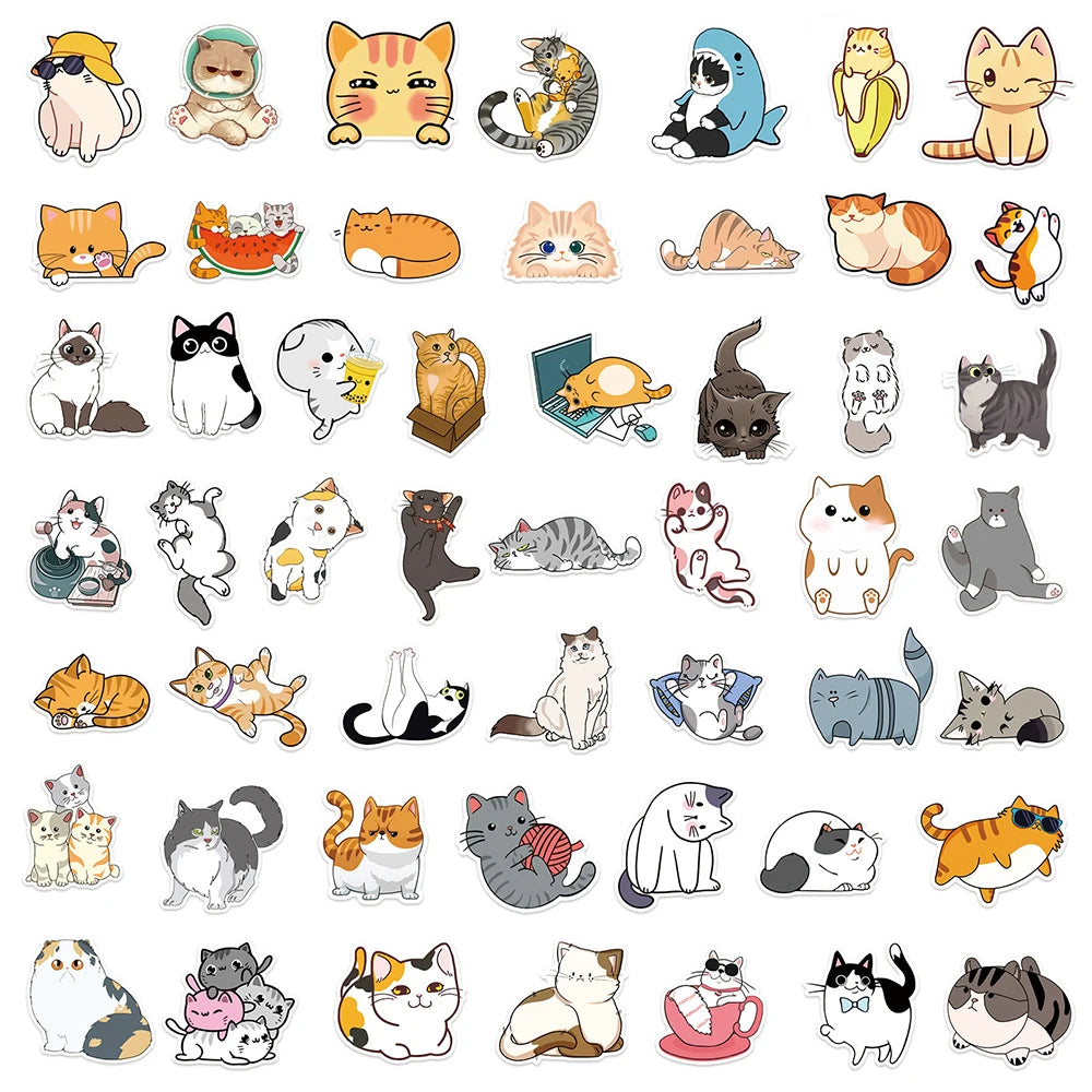 Cute Cartoon Cats Set