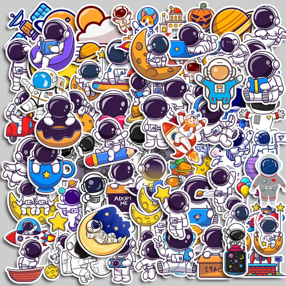 Cosmonaut Cartoon Set