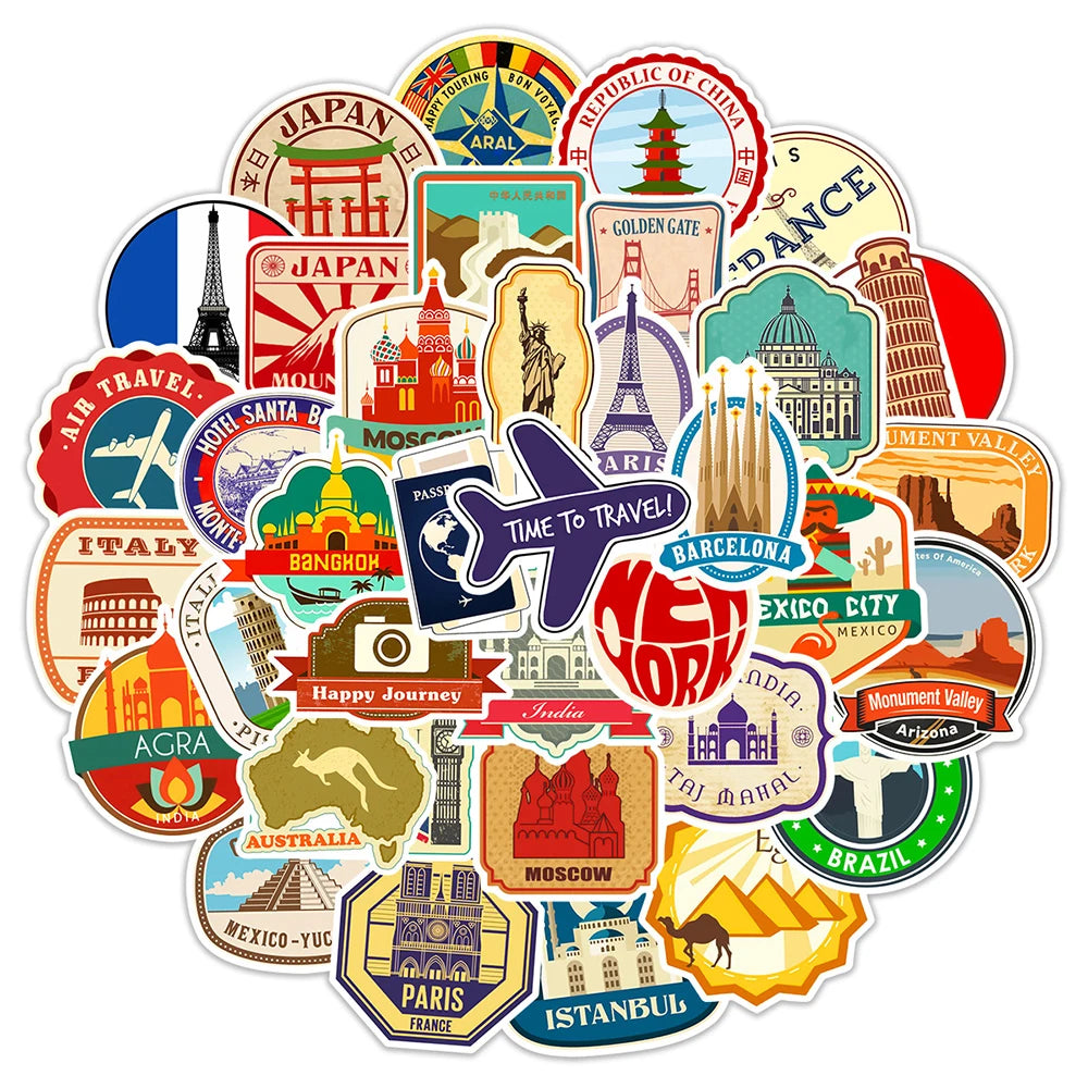 Travel Postcards Set