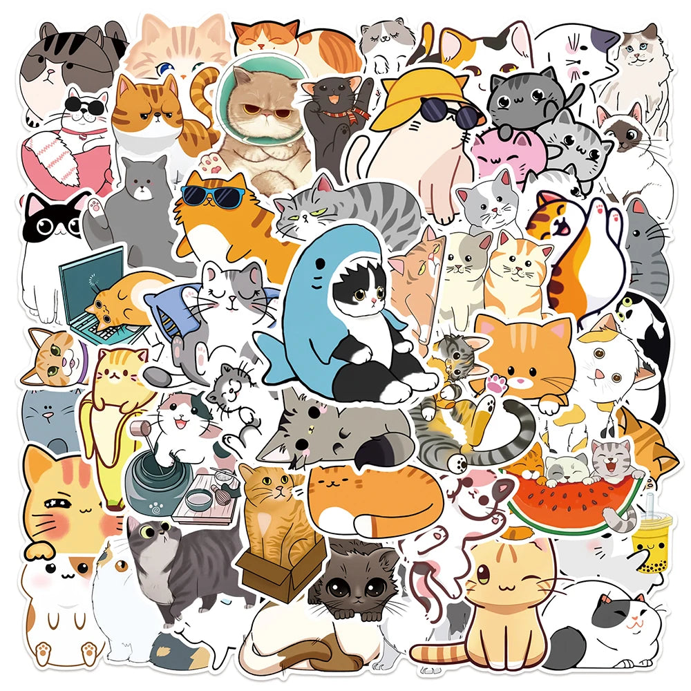 Cute Cartoon Cats Set